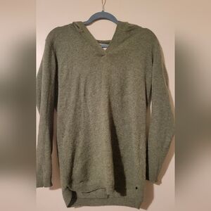 Green Cashmere Hooded Sweater